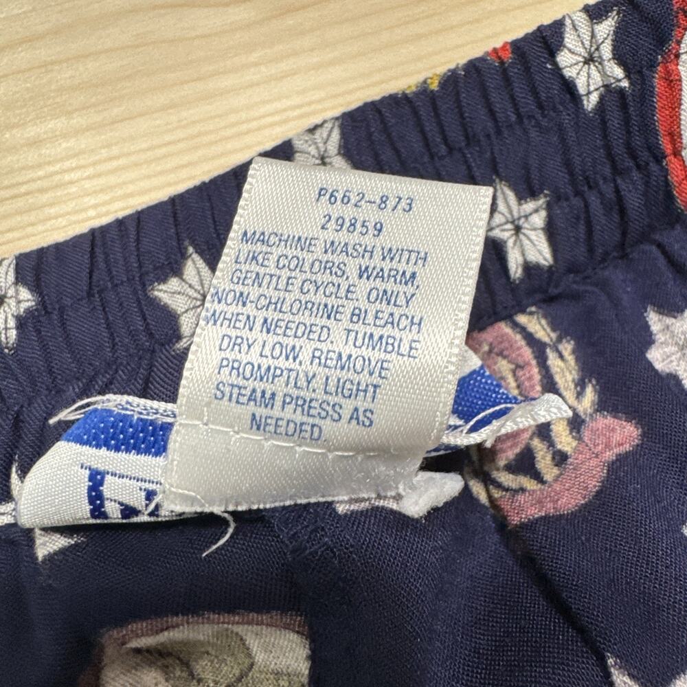VTG Pendleton Button Front Skirt Women 12P Navy Blue Stars ALine Nautical Preppy - Picture 6 of 6